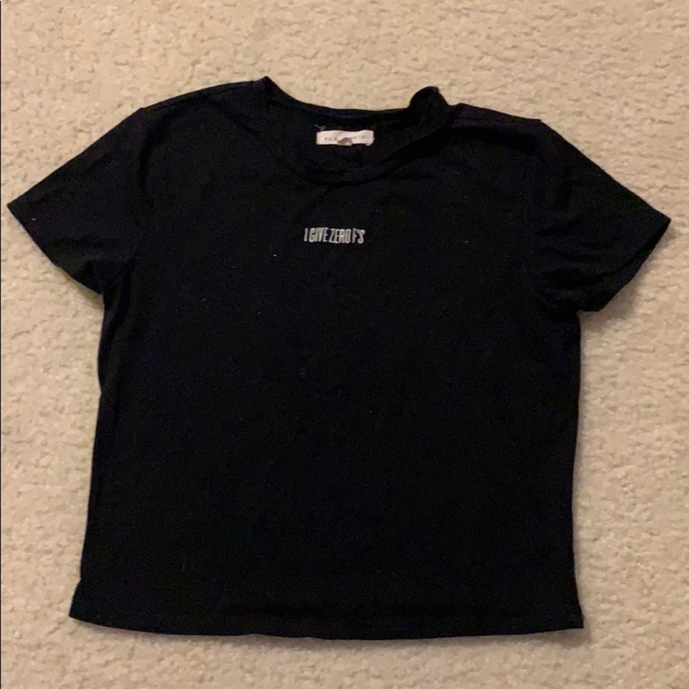 I give zero f’s crop top